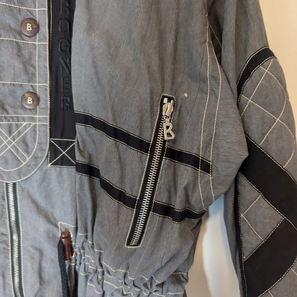 ❄️ Bogner Vintage women's Gray and Black Winter Coat Jacket size 10